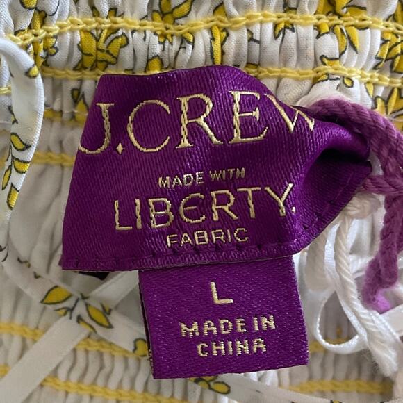 J. Crew Paloma dress Liberty floral boho garden party smocked adjustable vacay L - Picture 4 of 16
